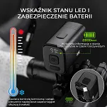 Inteligentna lampka Rockbros M6 1000 lm z cyfrowym wyświetlaczem GoPro - white - 3