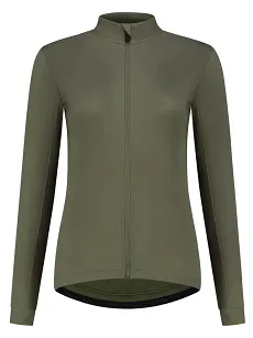 Damska bluza rowerowa Rogelli CORE z oddychającymi bokami, khaki