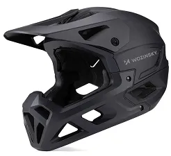 Kask rowerowy fullface Wozinsky z odpinanym daszkiem -  czarny