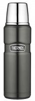Oryginalny termos  Thermos King 0,47 L - metaliczny szary