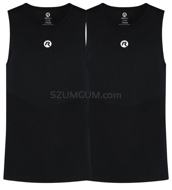 Funkcjonalne podkoszulki termiczne bez rekawów - Rogelli CORE II / 2 sztuki / czarne / unisex