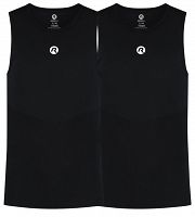 Funkcjonalne podkoszulki termiczne bez rekawów - Rogelli CORE II / 2 sztuki / czarne / unisex