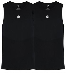 Funkcjonalne podkoszulki termiczne bez rekawów - Rogelli CORE II / 2 sztuki / czarne / unisex