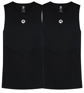 Funkcjonalne podkoszulki termiczne bez rekawów - Rogelli CORE II / 2 sztuki / czarne / unisex