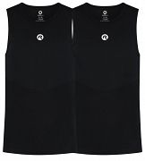 Funkcjonalne podkoszulki termiczne bez rekawów - Rogelli CORE II / 2 sztuki / czarne / unisex