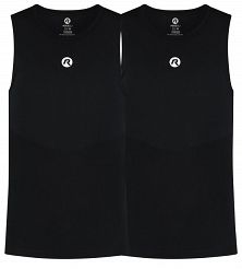Funkcjonalne podkoszulki termiczne bez rekawów - Rogelli CORE II / 2 sztuki / czarne / unisex