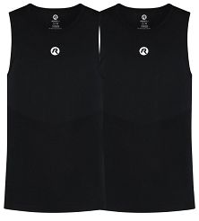 Funkcjonalne podkoszulki termiczne bez rekawów - Rogelli CORE II / 2 sztuki / czarne / unisex