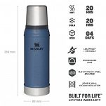 Termos stalowy Stanley LEGENDARY CLASSIC - 0,75L - Hammertone Lake - 4