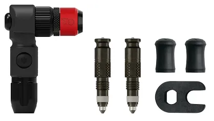 Lezyne ABS Pro Clik – głowica do pompek podłogowych pod Clik Valve SCV + 2x adapter z SV na SVC