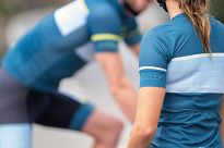 Ultralekka damska koszulka kolarska Rogelli IMPRESS II - niebiesko-żółta - 9