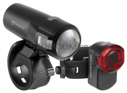 zestaw lamp rowerowych axa compactline 35 lux thermos light compact