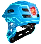 Kask rowerowy fullface dziecięcy Wozinsky z zdejmowaną szczęką i tylną lampką USB 52-56 cm - niebieski - 4