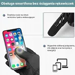 Zimowe rękawiczki rowerowe z miejscem na zegarek - Rockbros 1614024000 - 4