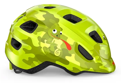 Kask dla najmłodszych MET Hooray - lime chamaleon glossy