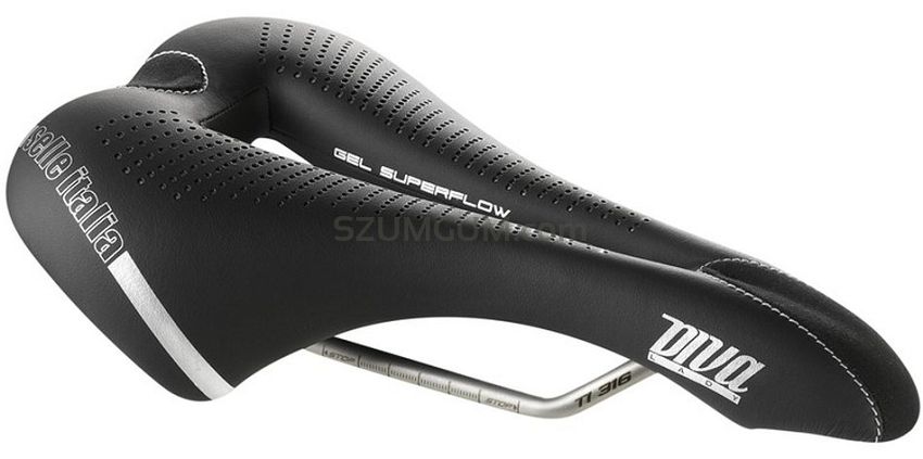Siodło SELLE ITALIA DIVA GEL TI316 SUPERFLOW L (id match L3), 285g