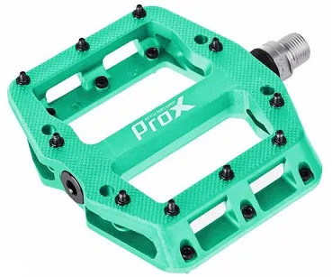 Pedały ProX Base Pro 26, nylonowe, piny, oś Cr-Mo, cyjan