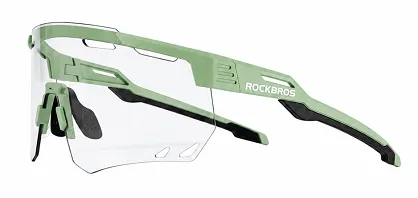 Okulary z fotochromem Rockbros SP323 - zielone z jasną soczewką