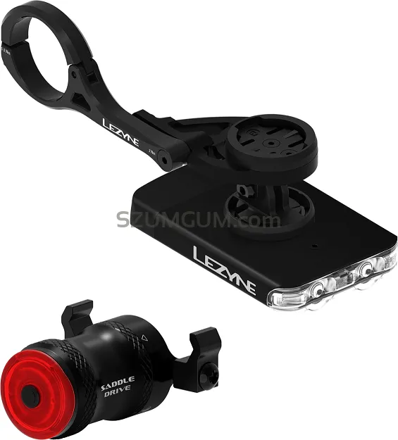 Zestaw lampek Lezyne Road Drive 500 / Saddle Drive 250 z uchwytem na licznik