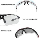 Okulary rowerowe Rockbros 10143 fotochromowe UV400 - czarne - 13