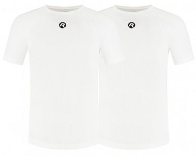 Funkcjonalne podkoszulki termiczne - Rogelli CORE II / 2 sztuki / białe / unisex