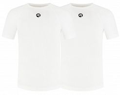 Funkcjonalne podkoszulki termiczne - Rogelli CORE II / 2 sztuki / białe / unisex