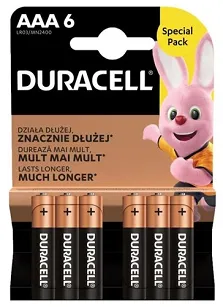 Baterie LR03 Duracell AAA alkaline Plus Power 6 szt. blister