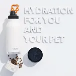 Asobu Buddy Bottle - butelka termiczna z miską na wodę i karmę - white - 13