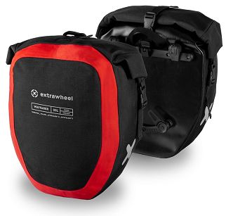 Sakwy Rowerowe Extrawheel Wayfarer PREMIUM Cordura 50L Red/Black