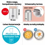 Mini termos na jedzenie i napoje Thermos Pocket 200 ml - srebrno/brzoskwiniowy - 6