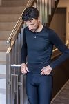 Termoaktywny podkoszulek z membraną z przodu Rogelli NOWIND 2.0 z długim rękawem, czarny - 4