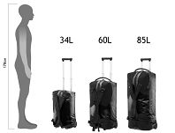 3in1 - Torba podróżna na kółkach, z rąkcza i plecak w jednym, wodoszczelna - Ortlieb Duffle RG 34L | 60L | 85L - 5