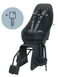 Tylny fotelik rowerowy Urban Iki Ta-ke na ramę black/black - key lock