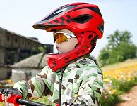 Kask rowerowy Rockbros TT-32SOBL dziecięcy/młodzieżowy z odpinaną szczęką - S(48-54 cm) - M(54-58) - czarno-pomarańczowy - 12