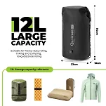 Ultralekki wodoodporny worek kompresyjny Qunature Bikepacking 6L lub 12L - white - 10