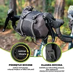 Ultralekki wodoodporny worek kompresyjny Qunature Bikepacking 6L lub 12L - white - 5