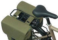Troby boczne Basil GO - double bicycle bag / 32L / dark green - 4