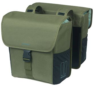 Troby boczne Basil GO - double bicycle bag / 32L / dark green