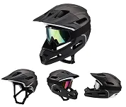 Kask rowerowy fullface Wozinsky HT-009C z odpinanym daszkiem i sczęką - 57-62 cm - czarny - 9