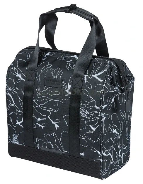 Torba miejska Basil Grand Shopper MIK Hooks - 23L - flower black