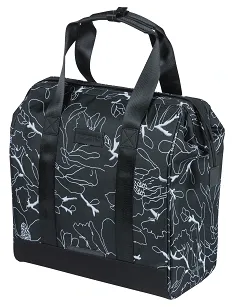 Torba miejska Basil Grand Shopper MIK Hooks - 23L - flower black