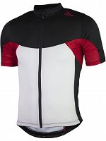   Koszulka rowerowa kolarska Rogelli RECCO 2.0 z krótkim rękawem, biało - czarno - czerwona - rogelli_001.137 roz. M i 2XL