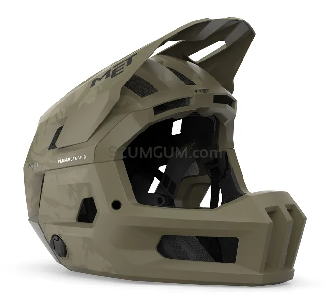 Kask z odpinaną szczęką MET Parachute MCR 2 MIPS - dark olive matt