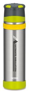 Thermos 0,9L Mountain - Termos z kubkiem do warunków ekstremalnych - Limonkowy-silver