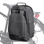 Wozinsky WBB33BK - torba rowerowa na bagażnik plecak rowerowy 2w1 - 30l czarna - 2