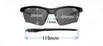 Okulary TIFOSI VERO gloss black (3 szkła 15,4% Smoke, 41,4% AC Red, 95,6% Clear) - 9