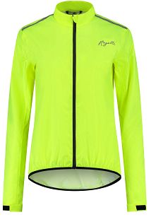 Rogelli Core - damska kurtka przeciwdeszczowa na rower z podklejanymi szwami, odblaskowo-żółta