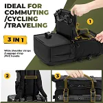 Uniwersalna miejska sakwa rowerowa z funkcją plecaka Rockbros A34 - black - 4
