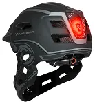 Kask rowerowy fullface dziecięcy Wozinsky z zdejmowaną szczęką i tylną lampką USB 52-56 cm - szary - 4
