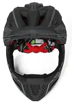 Kask rowerowy fullface dziecięcy Wozinsky z zdejmowaną szczęką i tylną lampką USB 52-56 cm - szary - 9