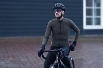 Bluza rowerowa Rogelli SIGNATURE z włókna premium - zielona - 6